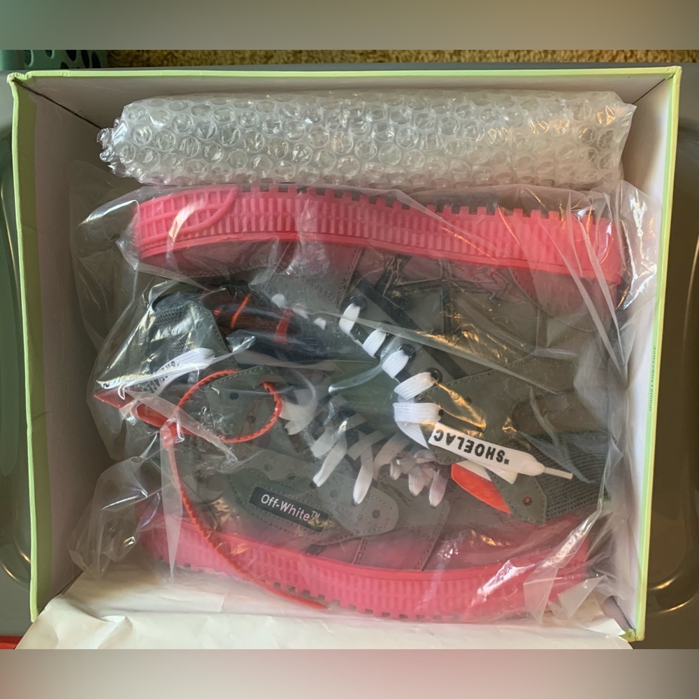 OFF-WHITE OFF COURT 3.0 Sneakers - Size 7 US / 40 EU - Grey Fuchsia Purple Shoes - Picture 2 of 15